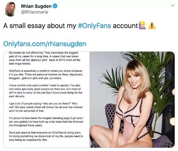 carl leger recommends Rhian Sugden Only Fans