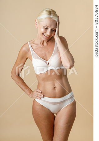 mature women in white panties