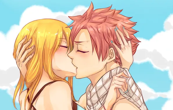 Fairy Tail Lucy Kiss tits pic