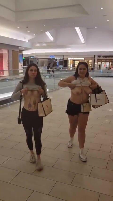 flashing at the mall