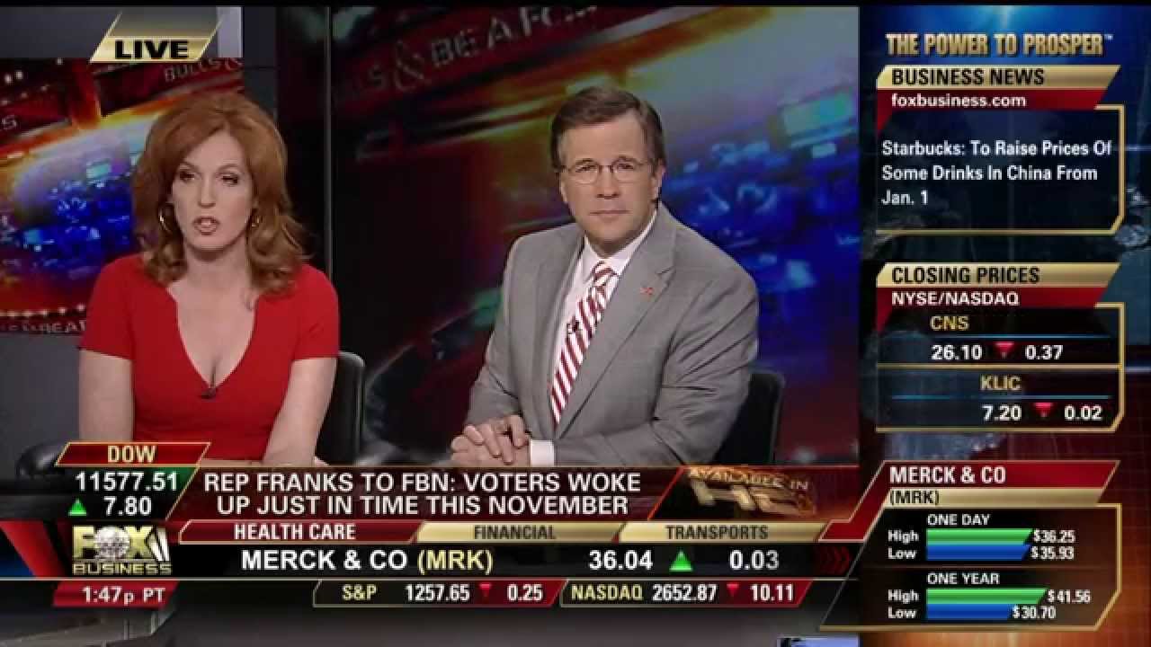 Fox Business Bra Flash Liz Claman lips pic