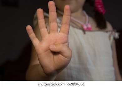 Girl Holding Up 4 Fingers contest videos