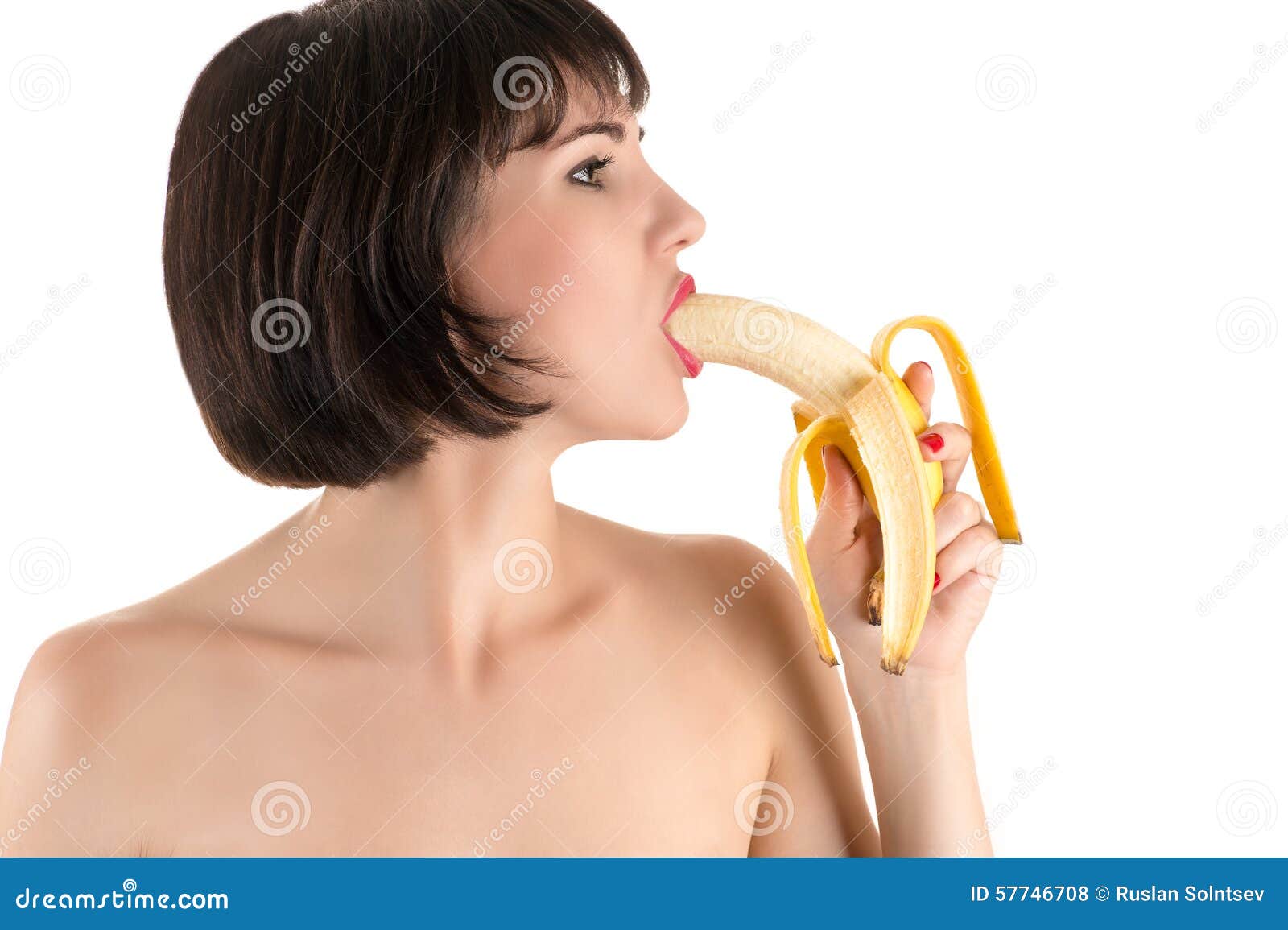 Best of Girl sucking on banana