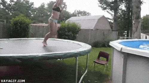 girls on trampolines gif