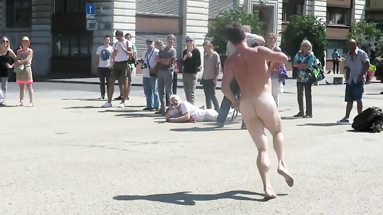 Best of Guy naked in public