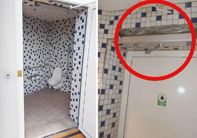 adrian kennedy share hidden camera in public restroom photos