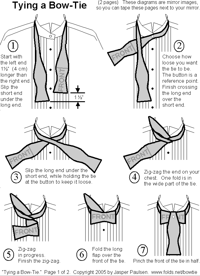 how to tie a bow tie gif