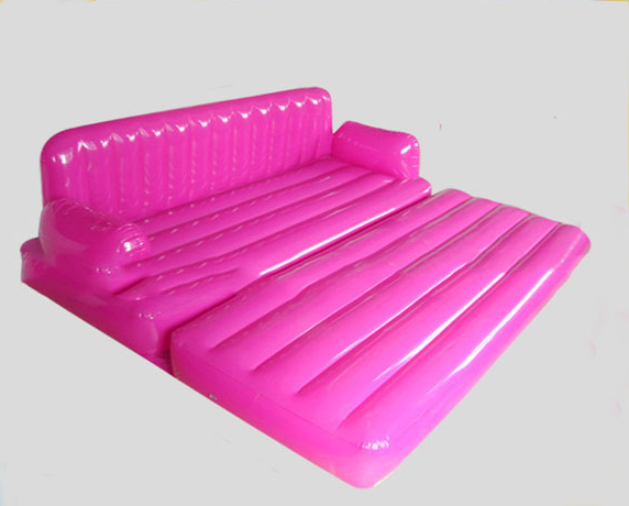 Pink Blow Up Sofa west tube