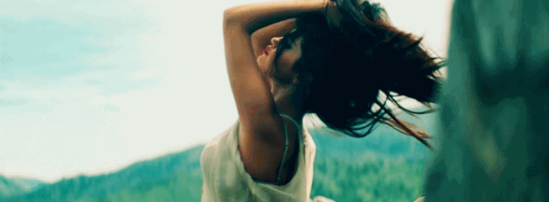 claudia royer add photo playing with her hair gif