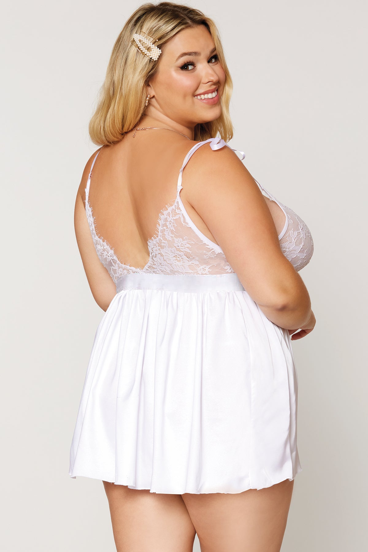 abhishek vora recommends plus size white babydoll pic