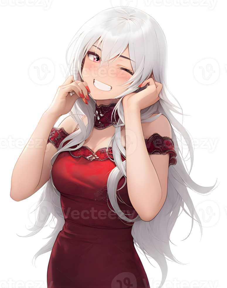 Silver Haired Anime Girls gold coast