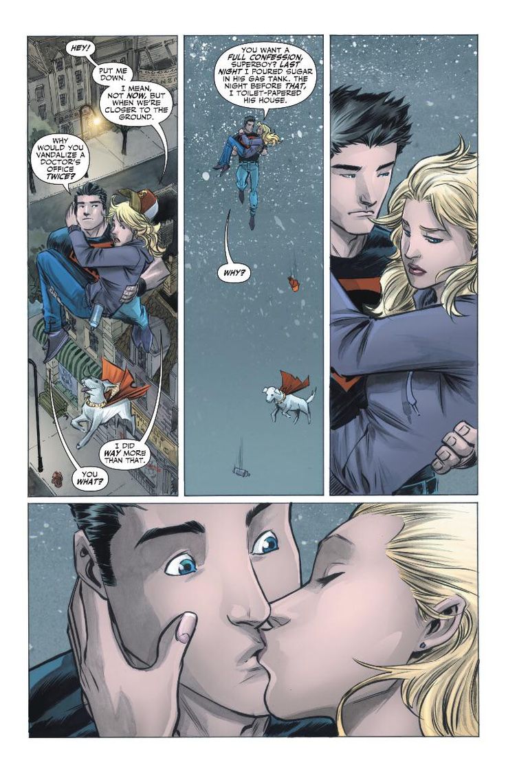 alex derosa share superboy and supergirl kiss photos