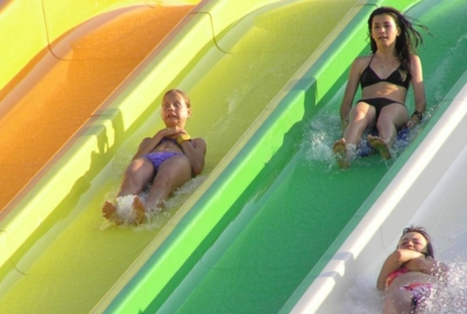 chris janiak share water slide bathing suit mishaps photos