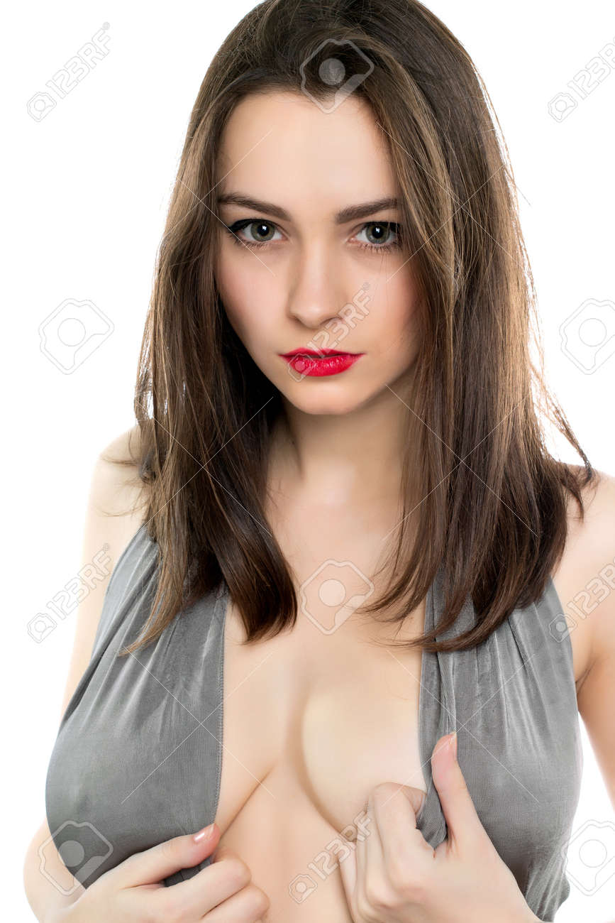 woman showing her boobs